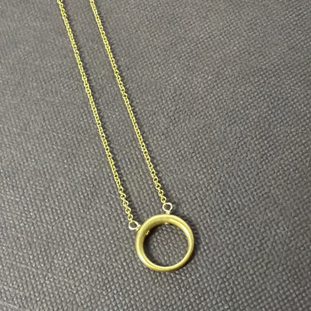 14KT Gold Filled Karma Ring Yellow Gold Dainty Necklace 16'' - 18''